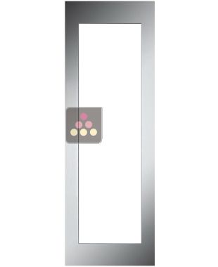 Kit habillage porte inox brossé pour cave encastrable grand modèle LIEBHERR