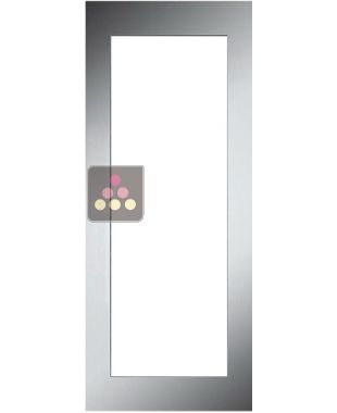 Kit habillage porte inox brossé pour cave encastrable modèle intermédiaire LIEBHERR