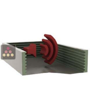 Isolation accoustique pour insonorisation compartiment compresseur pour vitrine Calice Design CALICE