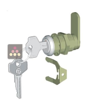 Serrure à paillette numérotée avec lot de 2 clés nickelées (ancienne version pour cave à vin antérieure au mois de mai 2018) CALICE