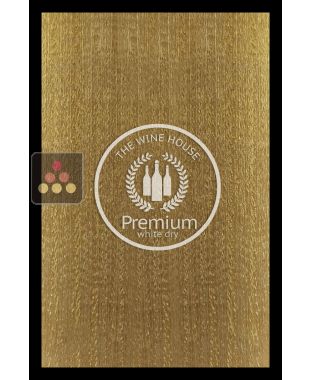 Panneau décoratif en verre de synthèse rétro-éclairé avec inscription personnalisable - Inclusions Cascade Ma Cave à Vin