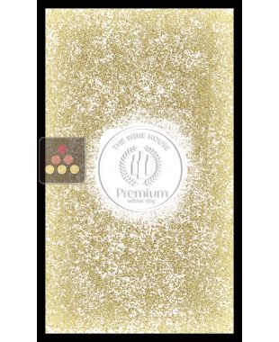 Panneau décoratif en verre de synthèse rétro-éclairé avec inscription personnalisable - Inclusions Pépites Ma Cave à Vin