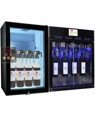 Distributeur de vin au verre 1 température jusqu'à 8 bouteilles + cave de service WINEFIT