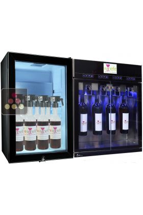 Distributeur de vin au verre bi-température jusqu'à 8 bouteilles + cave de service