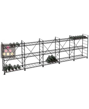 Rangements modulaires métalliques pour 385 bouteilles - H90cm ARCHITECTURE INTERIEURE DU VIN
