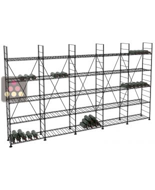 Rangements modulaires métalliques 770 bouteilles - H170cm ARCHITECTURE INTERIEURE DU VIN