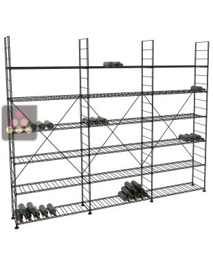 Rangements modulaires métalliques pour 918 bouteilles - H220cm ARCHITECTURE INTERIEURE DU VIN