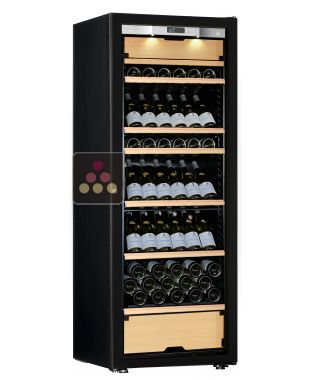 Cave à vin Multi-Usages de vieillissement et de service des vins rouges et des vins frais - 3 températures - Equipement présentation - Porte Full Glass TRANSTHERM