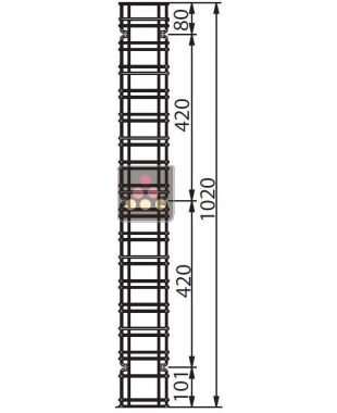 Barre de fixation pour support mural Visiorack noir mat (Hauteur 102cm) VISIORACK