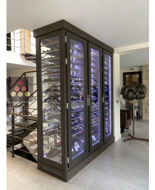 Cave à vin sur-mesure mono-température de vieillissement 3 faces vitrées Ma Cave à Vin