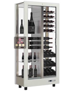 Vitrine à vin multi-températures - Usage pro - 4 côtés vitrés - Habillage magnétique interchangeable CALICE DESIGN