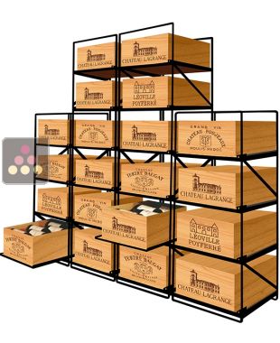 La seule solution pour stocker 20 caisses de vins et 240 bouteilles MODULORACK