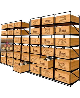 La seule solution pour stocker 40 caisses de vins et 480 Bouteilles MODULORACK