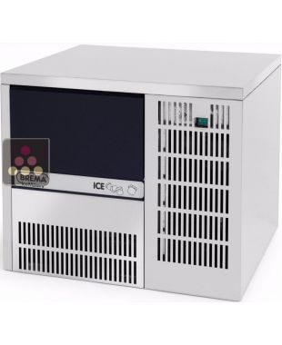 Machine à glaçons pleins encastrable pour 26kg/24h avec réserve intégrée 6kg - Condenseur à air BREMA