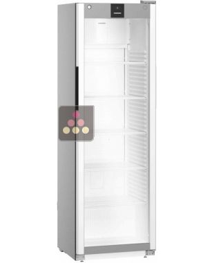 Armoire positive ventilée - Porte vitrée et éclairage LED latéral - Epoxy Silver - 286L LIEBHERR PRO