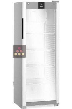 Armoire positive ventilée - Porte vitrée et éclairage LED latéral - Époxy Silver - 250L