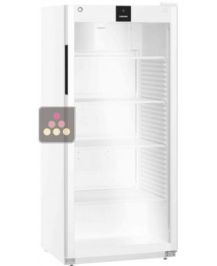 Armoire positive ventilée blanche - Porte vitrée et éclairage LED latéral - 432L LIEBHERR PRO