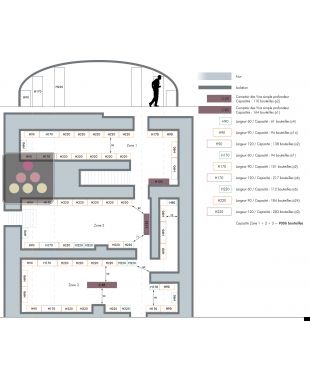 Aménagement Bois et métal pour caves de 16000 bouteilles - Fabrication spécifique  Ma Cave à Vin