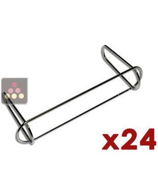 Lot de 24 paniers chromés de 1 bouteille 75cl CHAIN MY WINE