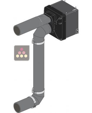 Kit de gaines semi-rigide en polyéthylène pour climatiseur de cave Friax - Diam intérieur 180mm pour évaporateur EVG FRIAX