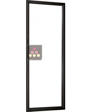 Porte vitrée cadre aluminium noir pour cave à vin ARTEVINO Grand Modèle ARTEVINO