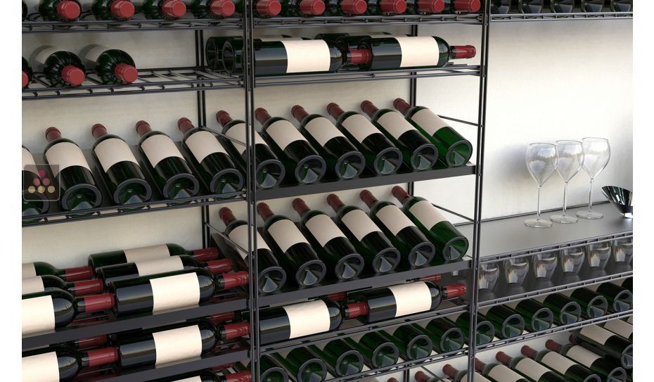 Tablette Skin inclinée pour rangement modulaire Architecture Intérieure du Vin - Largeur 60cm