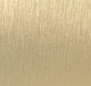 Encadrement habillé d'un stratifié effet or satiné