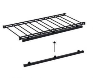 Avec supports horizontaux seuls pour éclairage LED des tablettes. Prévu pour recevoir profil LED + LED (non inclus, à la charge du client)