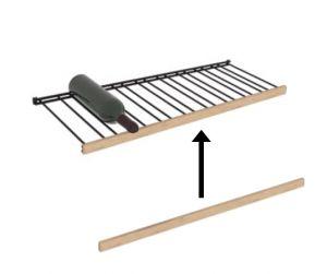 Avec baguettes bois d'habillage horizontales des tablettes uniquement