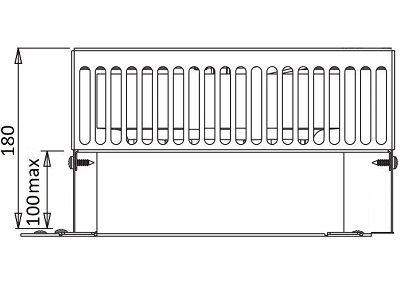 L'épaisseur de la cloison du fond de la cave est de 100mm. La profondeur du ventilateur traversant la cloison est de 180mm et le groupe fait 646 mm de profondeur. 