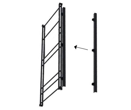 Avec supports verticaux seuls pour éclairage LED arrière. Prévu pour recevoir profil LED + LED (non inclus, à la charge du client)