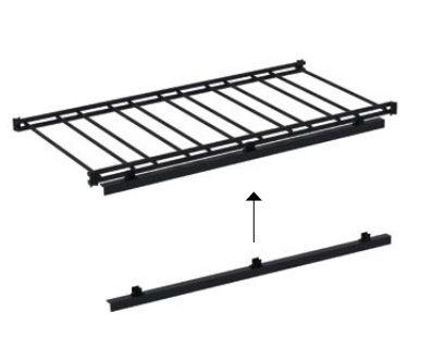 Avec supports horizontaux seuls pour éclairage LED des tablettes. Prévu pour recevoir profil LED + LED (non inclus, à la charge du client)