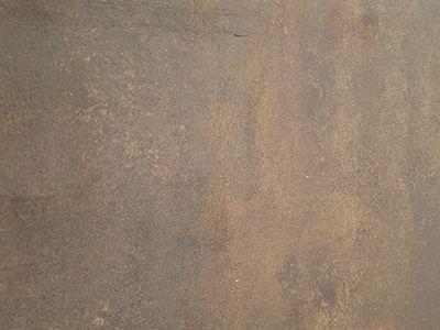 Habillage bois recouvert d'un stratifié effet Corten